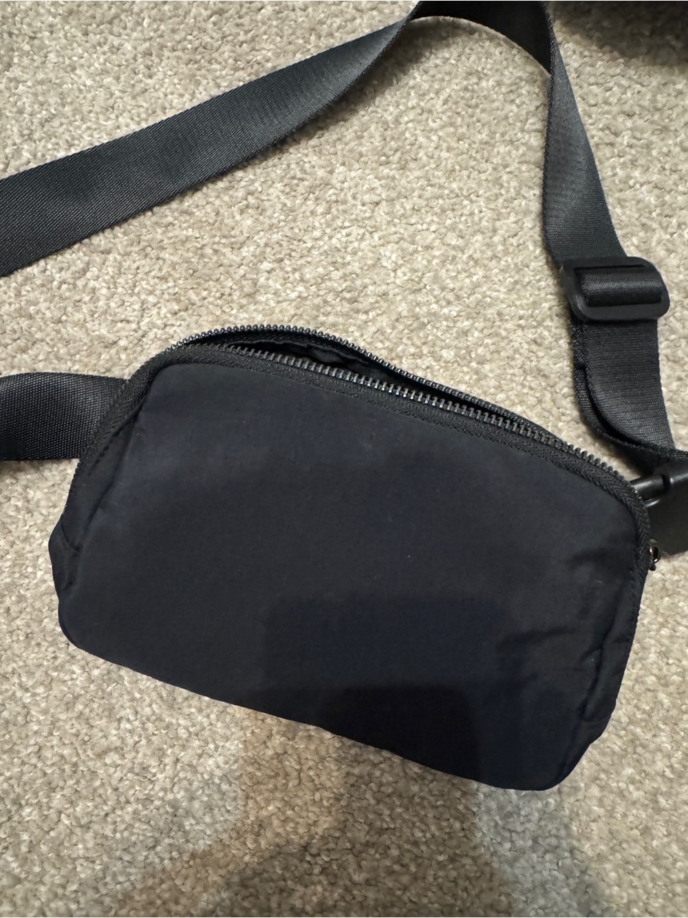 Black Crossbody Sling Bag Belt Bag - Minimal Everyday Carry